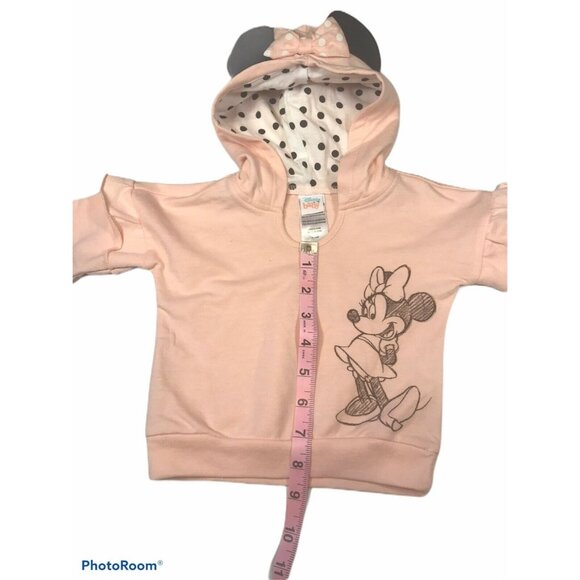 Disney Baby Girl's Hoodie Size 6-9 Month Minnie Mouse Pale Pink New With Tags - Picture 10 of 11